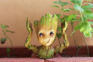BECKON VENTURE Home Decorative Cute Shaped Polyresin Groot planter in plant containers| Groot showpiece in action figurines|Groot showpiece in showpiece & figurines|groot flower pot in desk organizers| home decor showpieces|table decorations items| handicraft items in Showpieces & Figurines| decorative items for room in Racks & Shelves |statues|statuegift |statue for home|Showpieces &Figurines| Showpieceantique|showpiece gift set|Showpiece for living room|Showpieces in home| Decorative Showpiece  -  14 cm