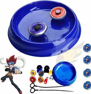 ANVIT New 4 in 1 Metal Beyb Toy Set with Stadium and 2 Launchers (4 Blade, Beyb)
