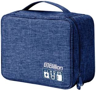 Billion Electronics Accessories Organizer Bag, Universal Carry Travel Gadget Bag for Cables, Plug and More, Perfect Size Fits for Pad Phone Charger Hard Disk - Blue