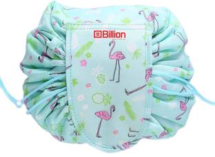 Billion Lazy Cosmetic Bag Drawstring Travel Makeup Bag-GREEN FLAMINGO Travel Toiletry Kit