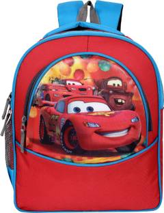 bayo 95 Smiling Red Car 30 Liter 16 ×12 inch Pre-School 31cm for For Nursery (LKG/UKG/1st std) Boys School Bag Waterproof School Bag