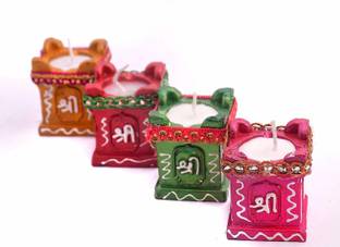 BB BACKBENCHERS Terracotta (Pack of 4) Table Diya Set