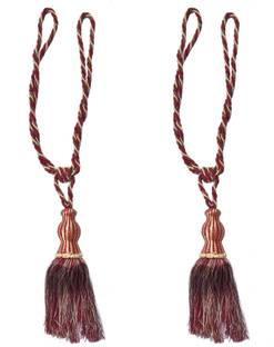 Homefab India Maroon Tassels