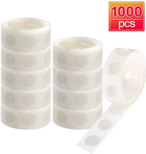 Furnish Marts White Transparent 1000 Balloon Glue Dots For Decoration-Pack of 10