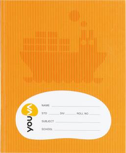 NAVNEET Youva Full Bound 15.5x18.8 cm Brown Regular Notebook Four Line 172 Pages