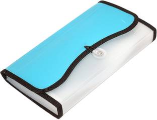 BHARJA Plastic Expanding Cheque Book Holder Case Travelling Document Bag