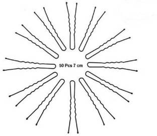 maanya enterprises Set Of 50 Pcs (7 cm) Curved U Shape For Bun juda Bobby Hairpin, Clips Barrette Styling Tools Accessories for Girls & Women - Black Hair Pin