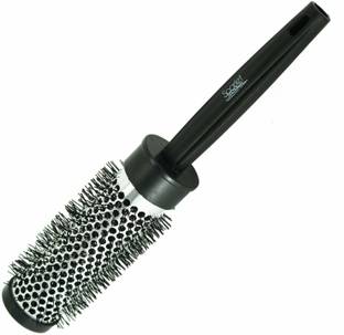 Scarlet Line Professional Large Hot Curling Round Hair Brush For Men And Women, Black and White Color 44 mm