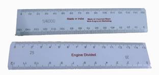 Simrah Patwari Scale 6 Inch Imported Sheet With Engraved Marking Both Sides Ruler (Set of 2, White) Ruler