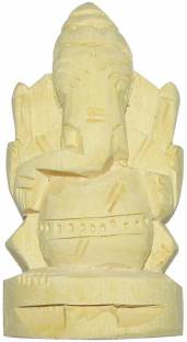 Epoojacart Jilledu Ganesh- Tella Jilledu Ganapathi Decorative Showpiece  -  8 cm