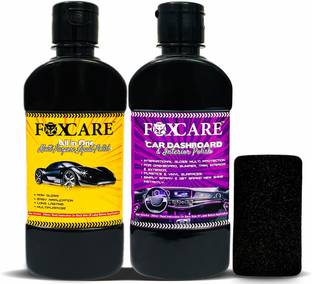 FOXCARE A SPONGE, DASHBOARD & INTERIOR POLISH, ALL IN ONE MULTIPURPOSE LIQUID POLISH Combo