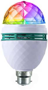 JIZ Top Selling 360 Degree LED Crystal Rotating Bulb Magic Disco LED Light,LED Rotating Bulb Light Lamp for Party|Home |Diwali Decoration etc. Single Disco Ball