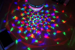 Sulfur Best Quality Multi Colour LED Light Crystal Rotating Bulb Magic Disco LED Light,LED Rotating Bulb Light Night Lamp for Party/Home Decoration Single Disco Ball