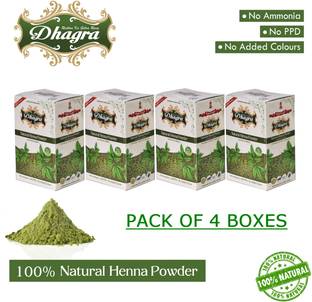dhagra's Natural Henna Powder - Pack Of 4 Boxes