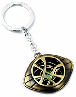 ZYZTA Doctor Strange Eye of Agamotto Design Keychain, Eye keyring, Golden Pack of 1 Key Chain