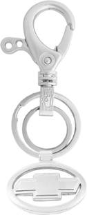 MGP FASHION High Quality Metal Car Bike Accessory Chevrolet Logo Locking Hook Keyring Carabiner Chabi Challa (Silver) Key Chain