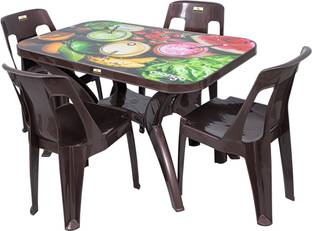 Smilemindia Plastic 4 Seater Dining Set