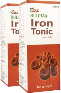 Rudraa Iron Tonic Beneficial in Iron Deficiency And Various Types Of Anemia Pack of 2 Each 200ml