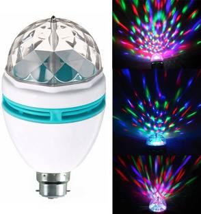 JIZ GOOD QUALITY LED Rotating Light Bulb Multicolor Party Light Bulbs Party Crystal Ball Lights Effects Single Disco Ball