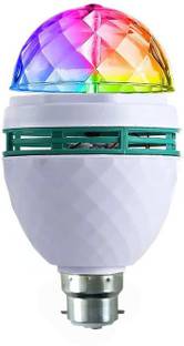 JIZ HOT SALE 360 Degree LED Crystal Rotating Bulb Magic Disco LED Light,LED Rotating Bulb Light Lamp for Party|Home |Diwali Decoration etc. Single Disco Ball