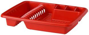 IKEA Dish Drainer Kitchen Rack Plastic Dish Rack/Drainer, Plastic, 46 x 36 cm (Red)