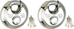 MEXON STAINLEES STEEL DISC 90 MM 2 LOCK NEXT GENRATION ADVANCE COMPUTERIZED MICRO 8 KEY Padlock