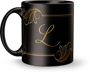 Dreamlivproducts Youth Style L Letter Design printed GiftClassic Stylish Black Coffee Gift For Friends , Lovers , Valentine's day , Anniversary Gift Black Patch , Ceramic Coffee (320 ml) spacial Birthday Gift, Valantine day gift, anniversary gifts, Gift For Brother,Gift For Friends,Gift For Gilfriend, Gift For Boyfriend Ceramic Coffee (320 ml) Ceramic Coffee Mug