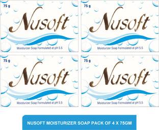 Nusoft moisturizer soap - moisturizer soap(pack of 4)75g