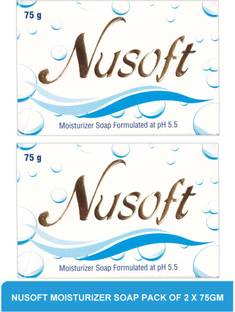 Nusoft moisturizer soap - best moisturizing soap for dry skin(pack of 2)75g