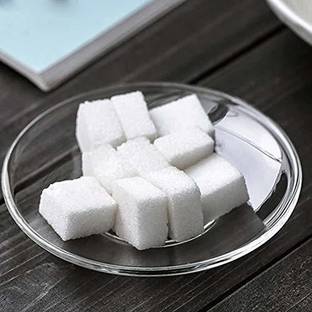 Mayanshi fashion Glass Multipurpose Clear Glass Saucer Plate Combo only & Transparent KACH ki RAKABI Plates Set for Tea & Coffee Cup Serving Under Kitchen & Home Serve & Restaurant use