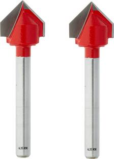 ALPHABET 1/2" X 1/2" V GROOVE (6.35MM SHANK) 90 Degree Engraving Bit Rotary Bit Set