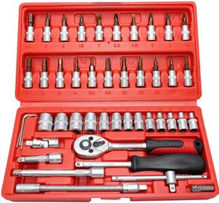 EYESEEK 46 in 1 Pcs Tool Kit & Screwdriver and Socket Set Ratchet Screwdriver Set Socket Set