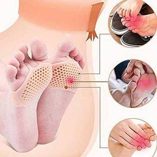 SAJAG Soft Silicon Gel Half Toe Sleeve Forefoot Pads For Pain Relief Foot Support