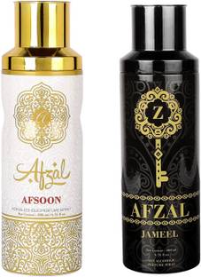 AFZAL Premium Combos Deodorants Afsoon and Jameel Pack of 2 - 200ml each Body Spray  -  For Men & Women