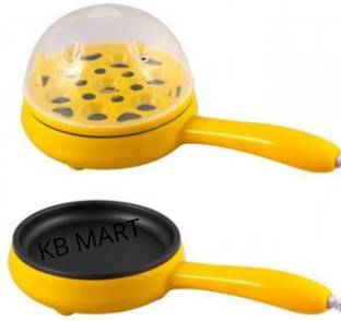 कबमार्ट Electric Non stick Frying Pan with Steam Egg Boiler EGG-A2 एग कुकर