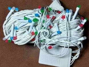 CONNI 110 LEDs 25.4 m Multicolor Color Changing, Steady, Flickering Ball Rice Lights