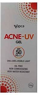 IPCA Sunscreen - SPF 50 PA+++ Acne-UV Gel SPF-50 (50 gm)