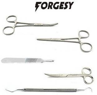 Forgesy 5 PCS. SURGICAL INSTRUMENT SET Utility Forceps