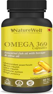 Naturewell Omega 369 Fish Oil 1000mg Capsule for Men & for Women with Omega Supplement