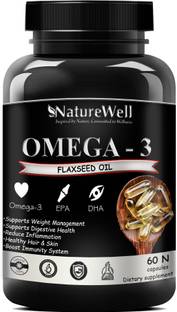 नैचरवेल फ्लैक्स सीड ऑइल 500mg ओमेगा 3 (नैचुरल)