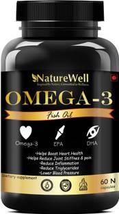 Naturewell Fish Oil (Double Strength) Omega 3 Fatty Acids with EPA 360 mg DHA 240 mg