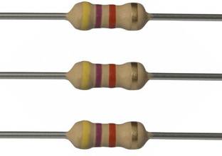 gobagee 4K7 ohm 1/4w 5% resistor, Set of 20 resistance Carbon Film Resistor Fixed Resistor