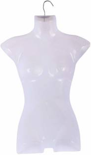 DE Nature Plastic Women Body Shell Mannequin Dummy Model Hanger Dress Kurti Display Stand Regular Size - White Plastic Dress Pack of 3 Hangers For  Dress
