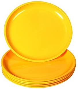 Everbuy Microwave Safe & Unbreakable Round Full Plates (11 inches ) Dinner Plate