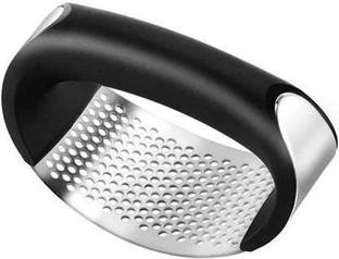 mitsu Multi-Function Manual Garlic Press Grinding Slicer - Stainless Steel Garlic Mincer Crusher, Peeler and Chopper with Handle Electric Vegetable & Fruit Chopper (Multi-Function Manual Garlic Press) Vegetable & Fruit Chopper