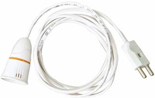 Hiru Bulb Holder with Extension Cable, Bulb Holder with Flexible Wire & 2-Pin Plug for Multipurpose for Festive Decorations. Copper Light Socket