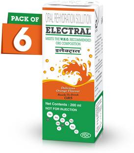 Electral Orange Flavoured Tetra Pack of 6 Hydration Drink