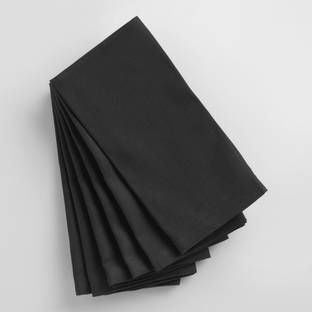 BIRDWING Cotton napkin 18X18 Inches Black Cloth Napkins