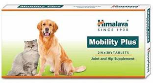 HIMALAYA Mobility Plus Joint and Hip Supplement for Dog's and Cats Pack of 60 Tabs Pet Health Supplements