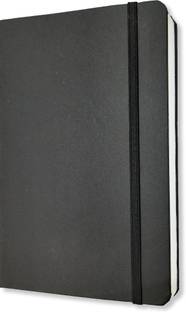 LRS Sketch Book A5 Size - Black Cover with Elastic Strap - 48 Sheets (96 Pages) 160 GSM Natural Cartridge Paper - Completely Handmade Sketch Pad